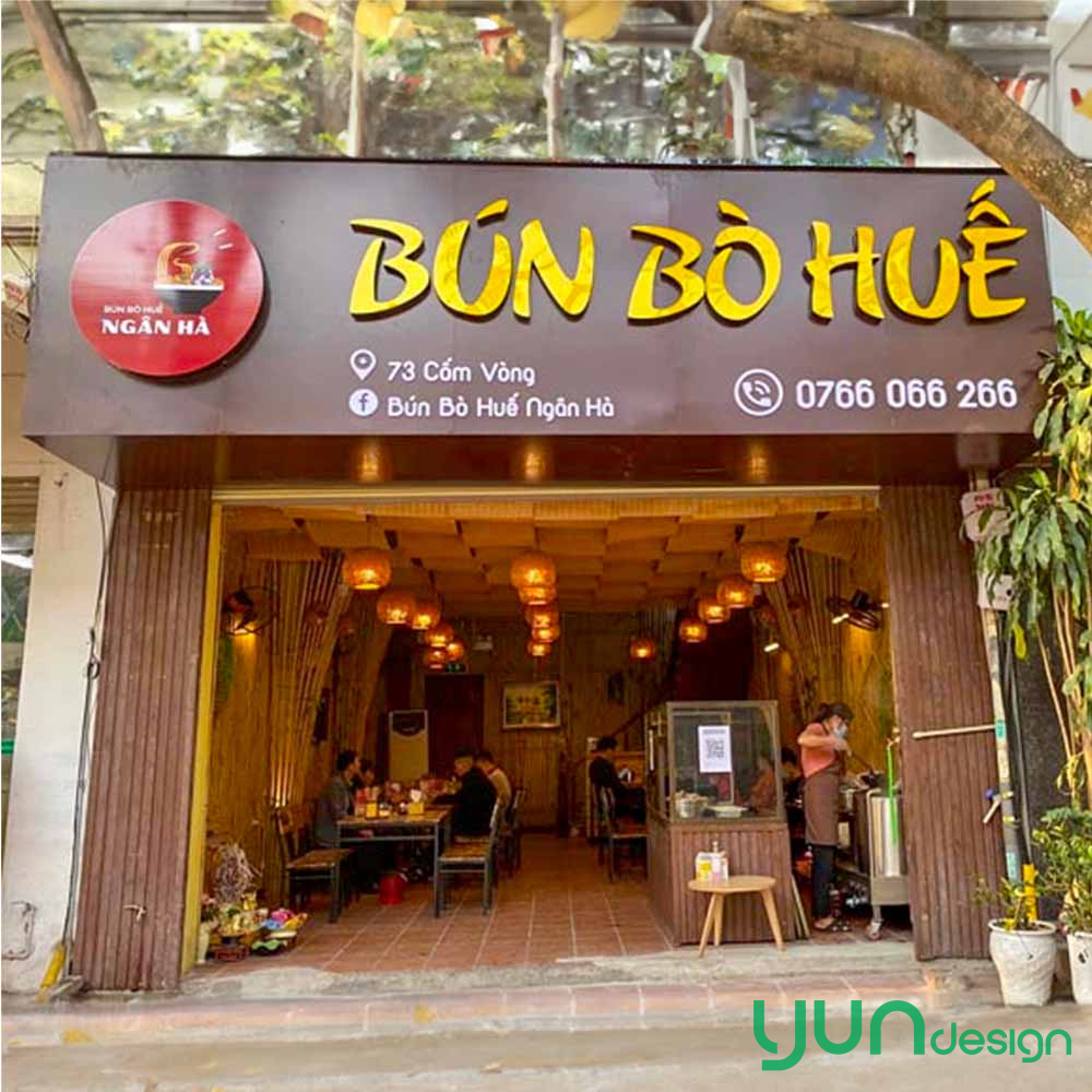 Làm bảng hiệu quán ăn nhà hàng tại Vinh